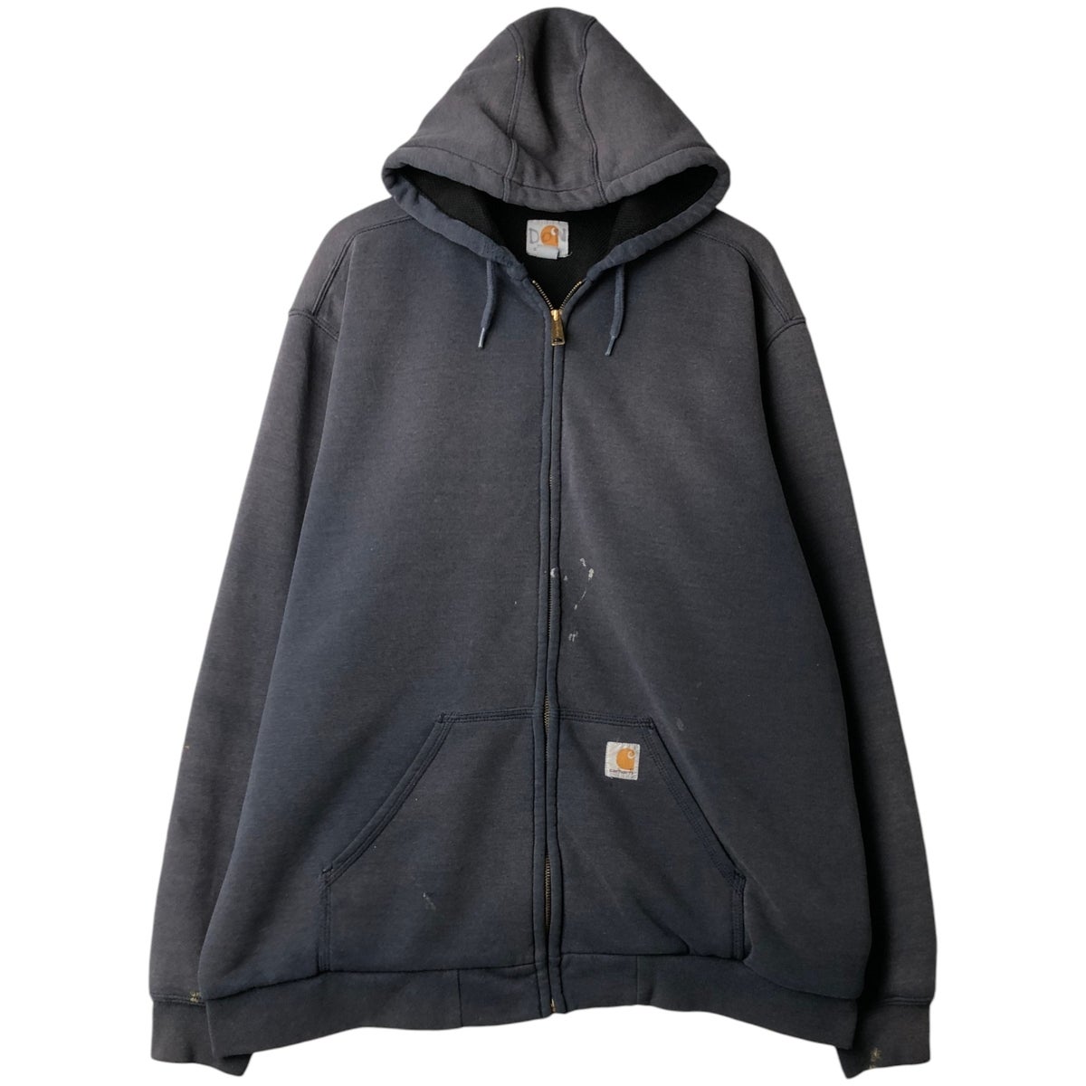ビンテージ古着CARHARTT カーハート　ジップアップスエットパーカー L 黒 carhartt - 古着 カーハート Carhartt スウェットフルジップパーカー