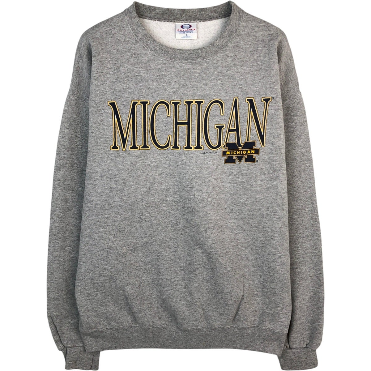 古着 90年代 DECOTEX DESIGNWEAR ミシガン大学 カレッジスウェットシャツ トレーナー USA製 メンズL相当 ヴィンテージ MICHIGAN/eaa632881 古着 90年代 DECOTEX DESIGNWEAR ミシガン大学 カレッジスウェット
