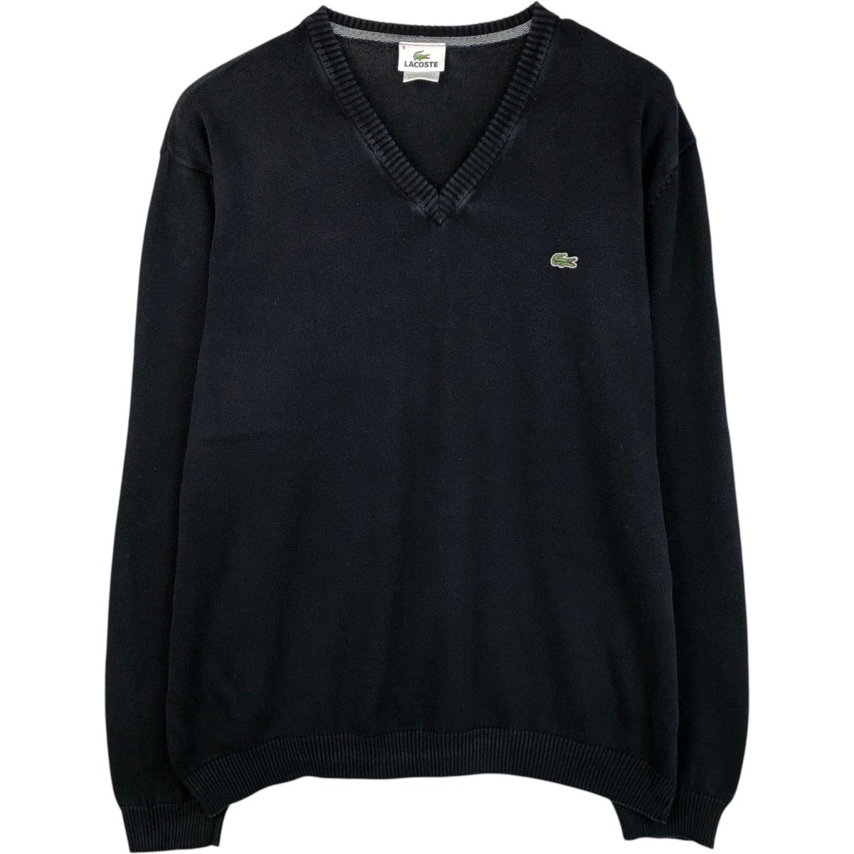 古着 ラコステ LACOSTE モックネック ワンポイントロゴスウェット