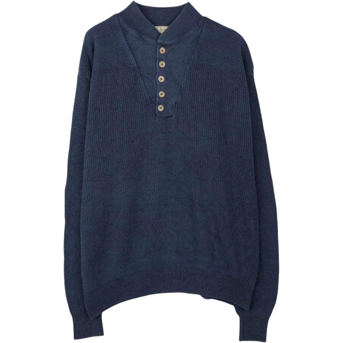 古着 70～80年代 エルエルビーン L.L.Bean リブ編み ハーフボタン