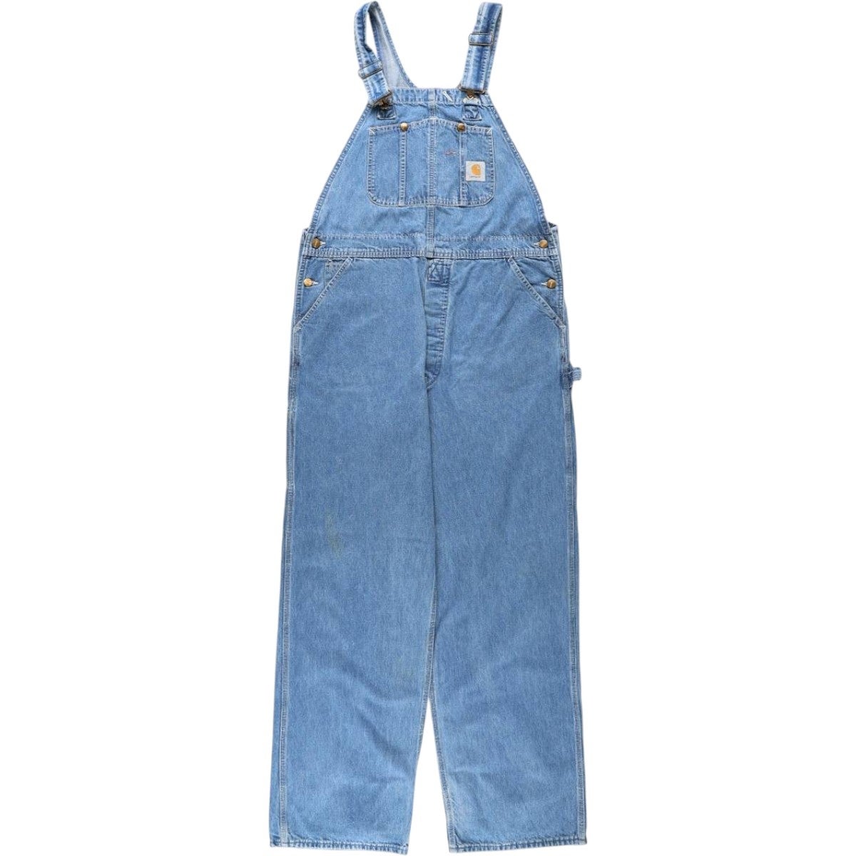 古着 カーハート Carhartt デニムオーバーオール USA製 メンズw38相当