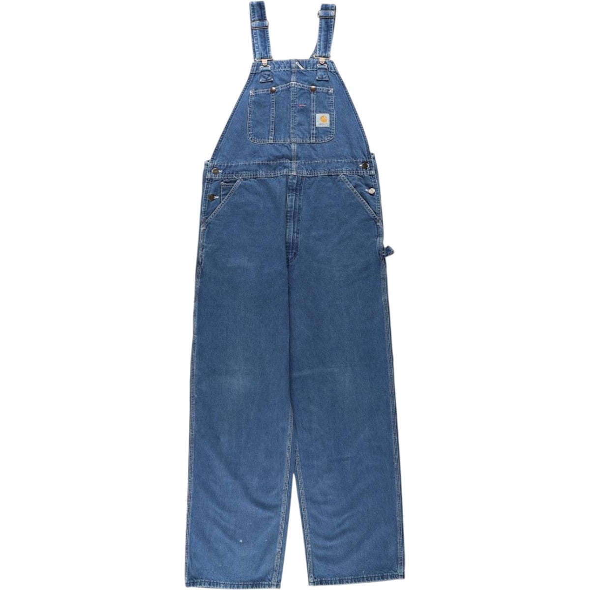 古着 カーハート Carhartt ペイント デニムオーバーオール USA製