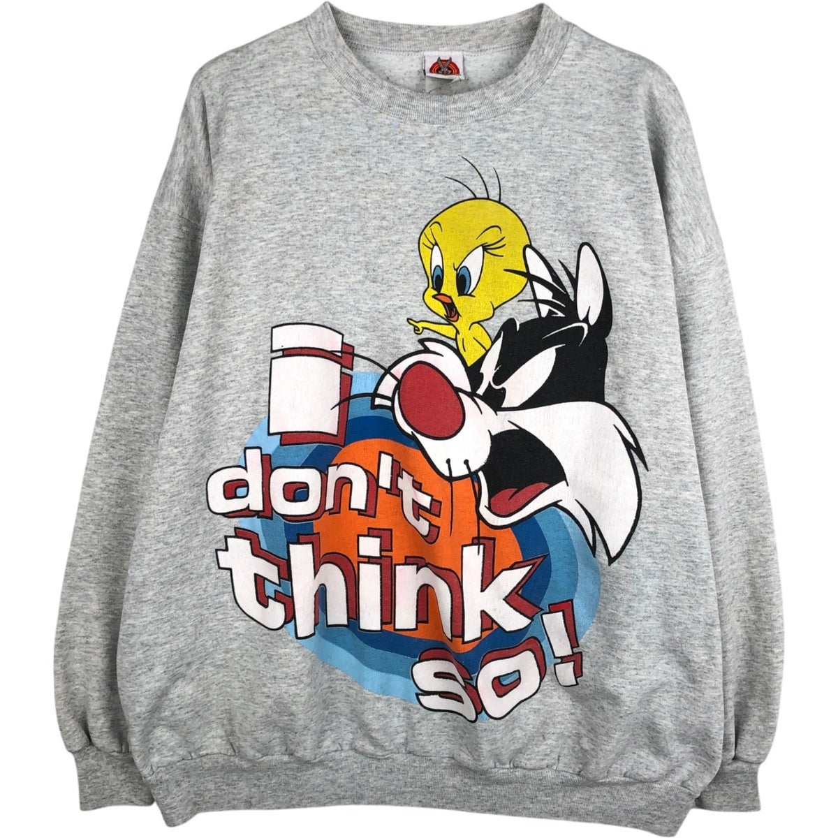古着 90年代~ LOONEY TUNES ルーニーテューンズ シルベスターキャット トゥイーティー キャラクタープリントTシャツ レディースL相当 ヴィンテージ/eaa635802 古着 90年代～ LOONEY TUNES ルーニーテューンズ シルベスターキャット