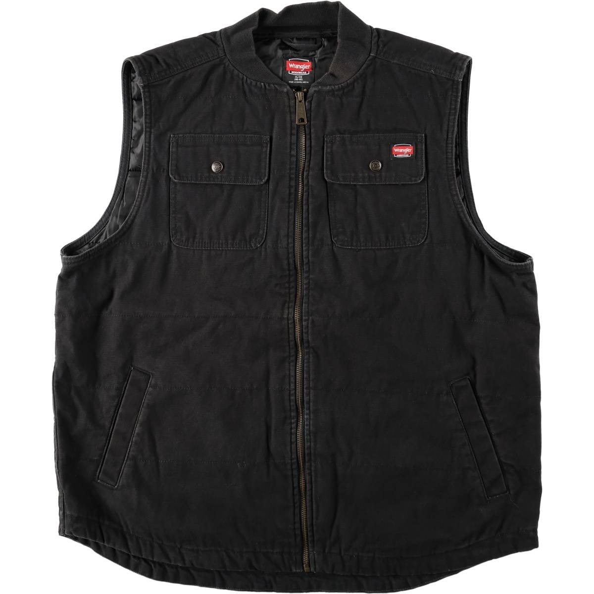 古着 ラングラー Wrangler WORK WEAR 中綿入り ダックベスト メンズXL