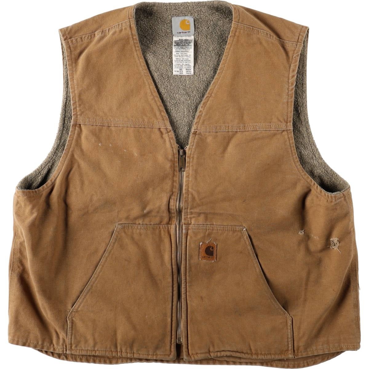 古着 カーハート Carhartt V26 中綿入り ダックベスト メンズXXL相当