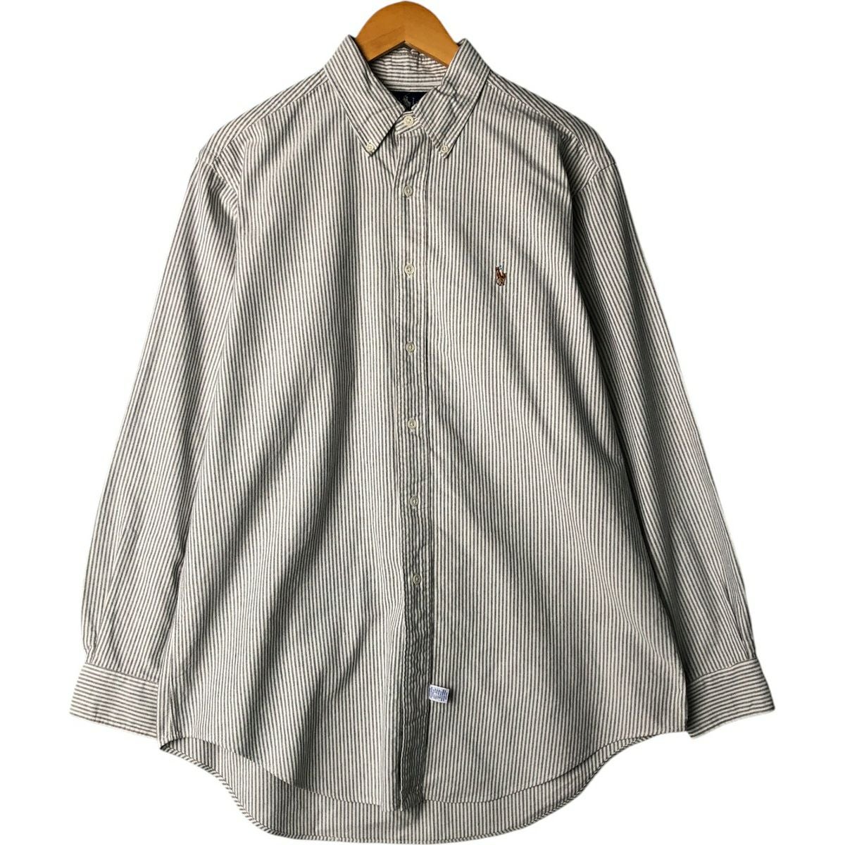 古着 ラルフローレン Ralph Lauren 長袖 ボタンダウンストライプシャツ