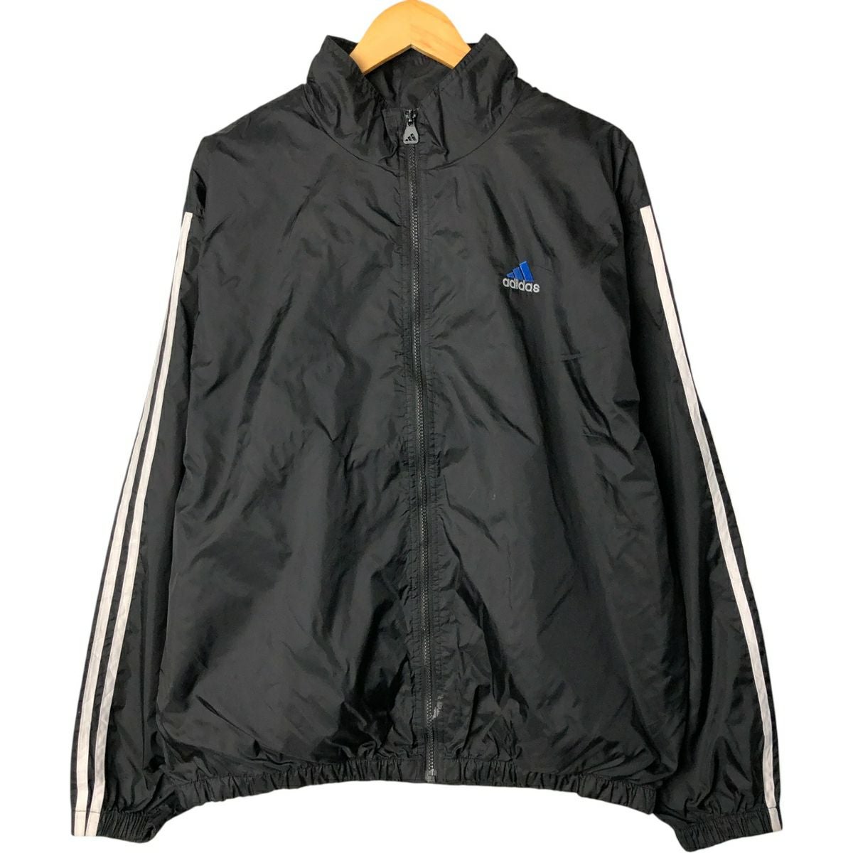 古着 80年代 アディダス adidas 襟付き ナイロンジャケット メンズL