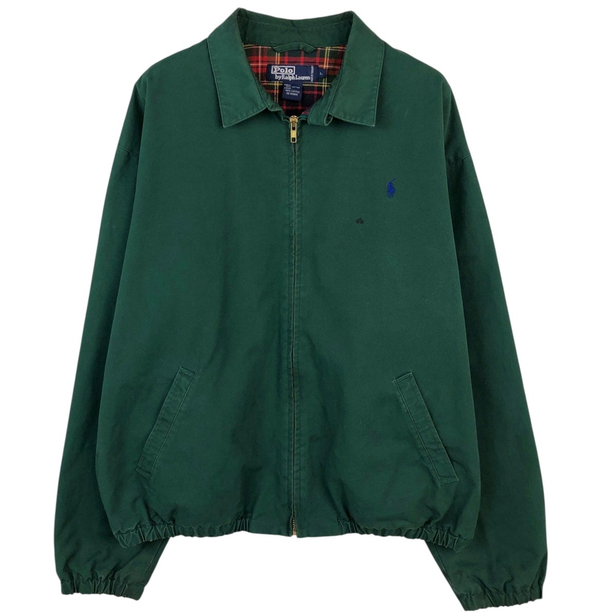 Polo Ralph Lauren 緑色 コーデュロイ襟 ジップアップジャケット Polo Ralph Lauren コーデュロイカラー ジャケット | グリーン