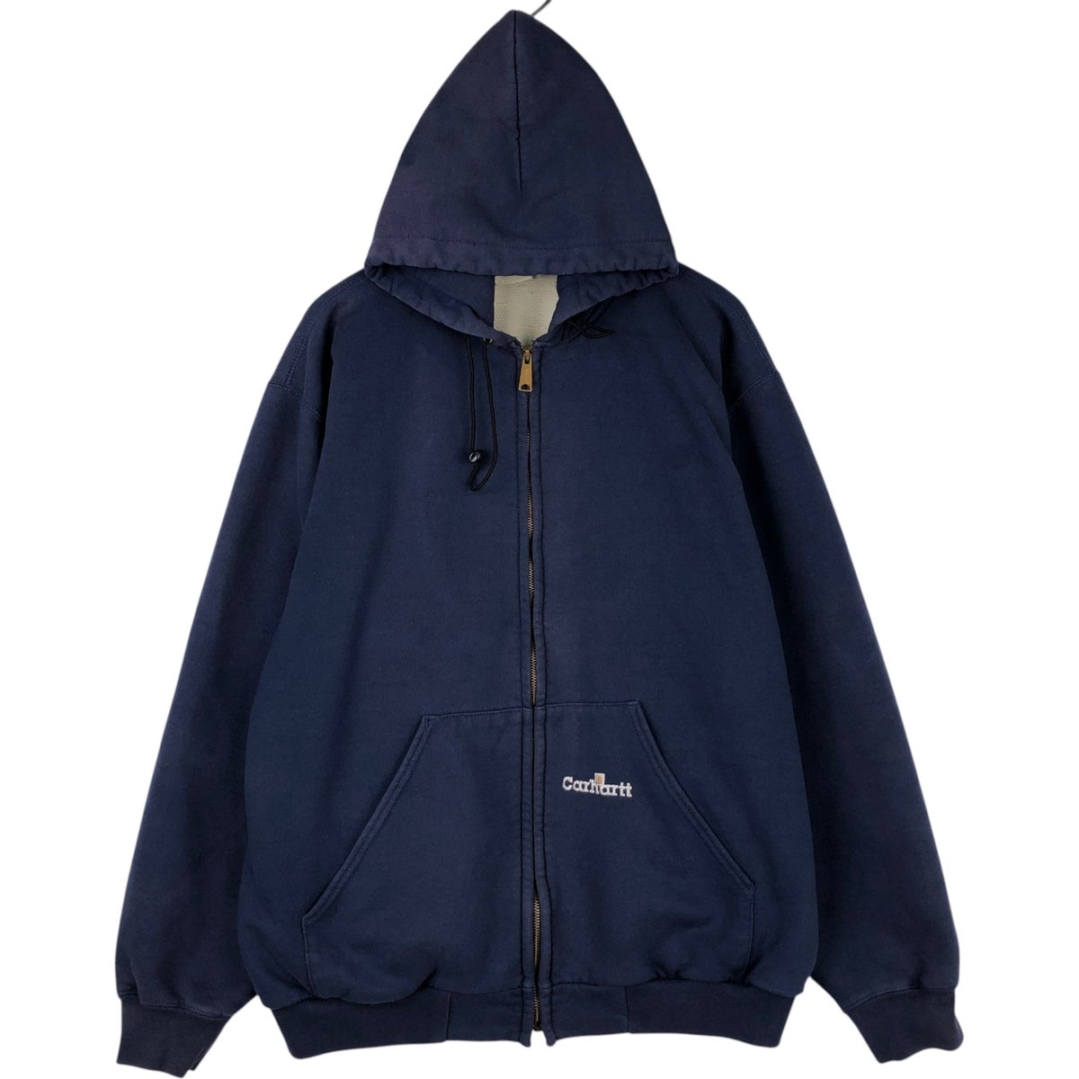 ハルキの古着　マルヤマ君着用　00s Carhartt パーカー　刺繍ロゴ carhartt - IS559 US古着カーハート星条旗企業刺繍ロゴ防水加工肉厚