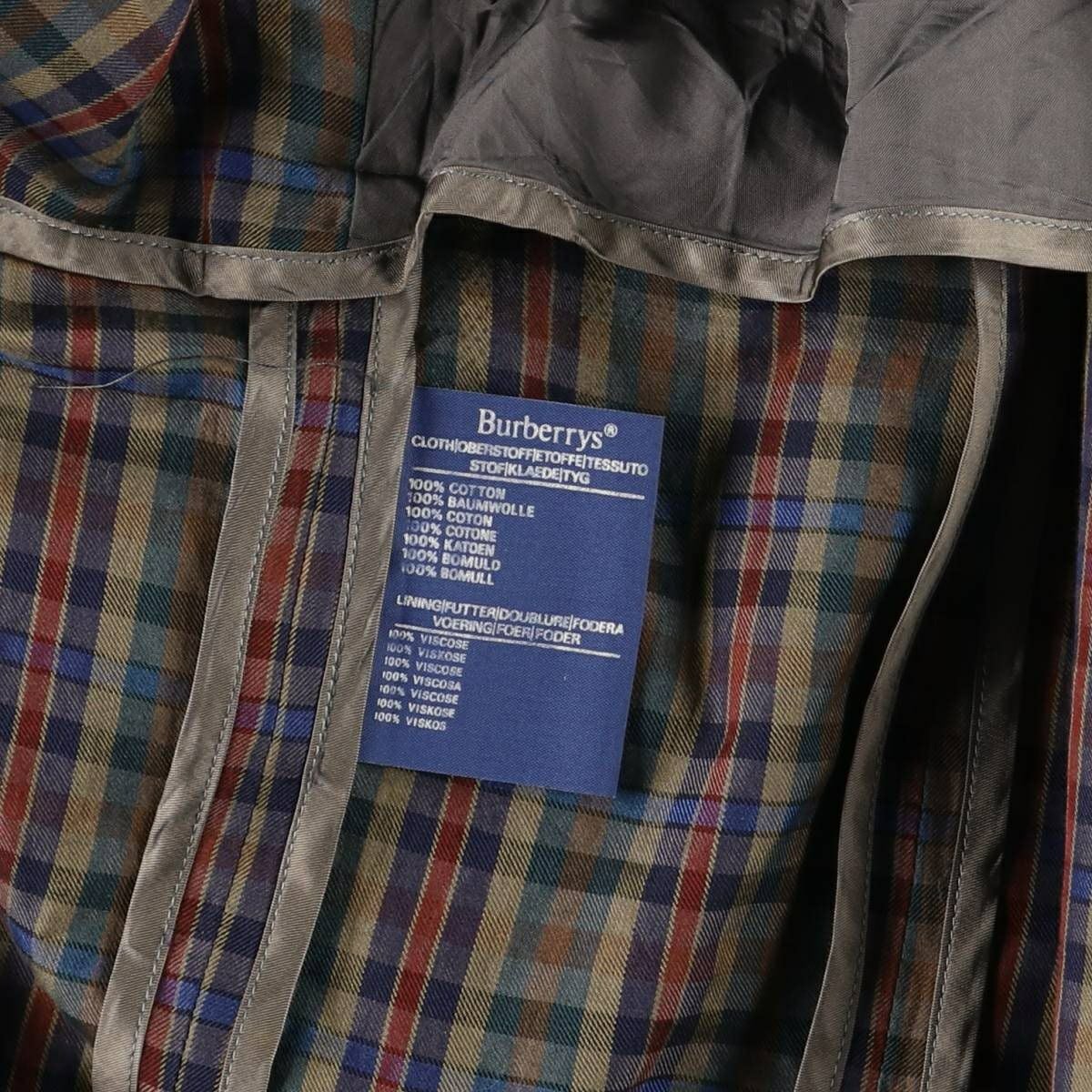 古着 70年代 バーバリー Burberrys チェック柄 コットン100