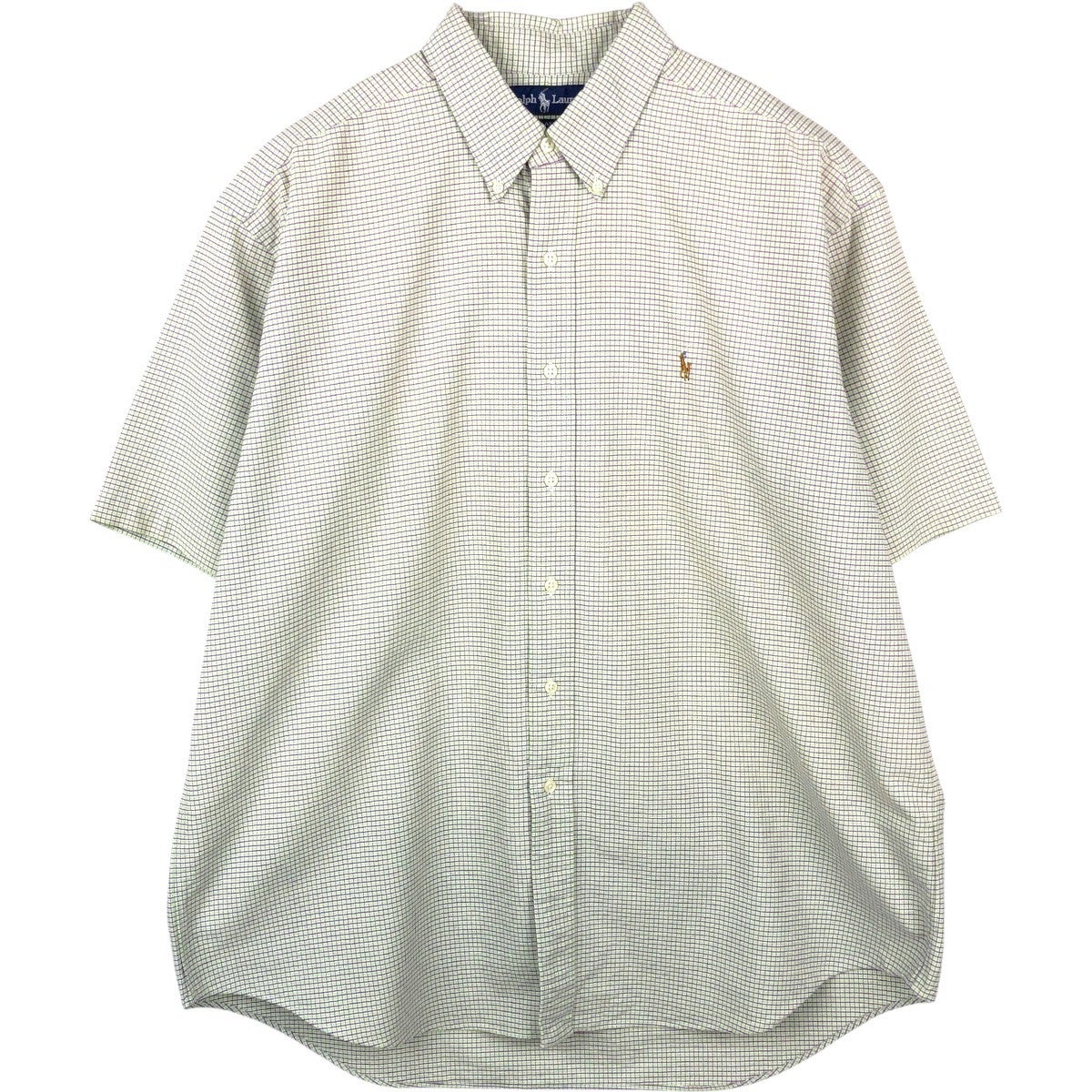 古着 ラルフローレン Ralph Lauren BLAKE 半袖 ボタンダウン チェック