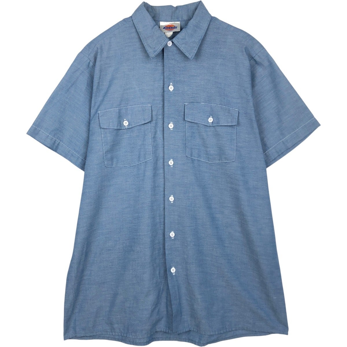 古着 90年代 ディッキーズ Dickies 長袖 ワークシャツ ボックスシャツ