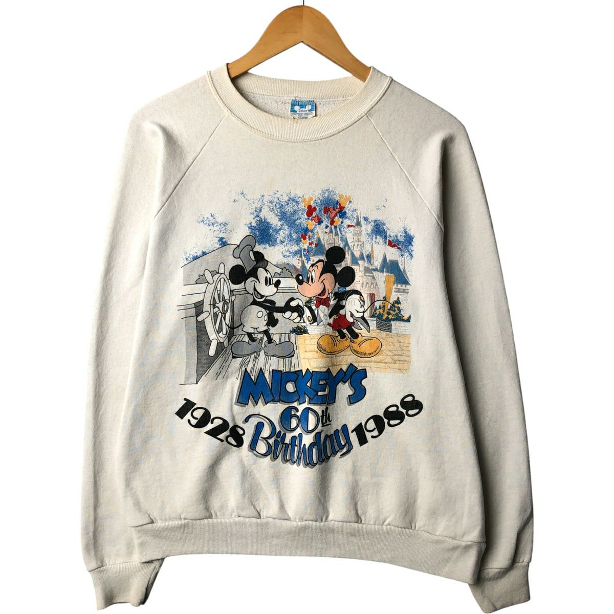 古着 90年代 ディズニー DISNEY MICKEY MOUSE ミッキーマウス キャラクター スウェットプルオーバーパーカー USA製 レディースL相当 ヴィンテージ/eaa635544 古着 90年代 ディズニー ミッキーマウス キャラクター スウェットプル