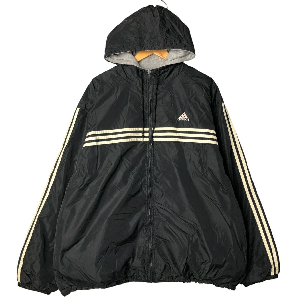 古着 90年代 アディダス adidas リバーシブル バックロゴ 中綿パーカー