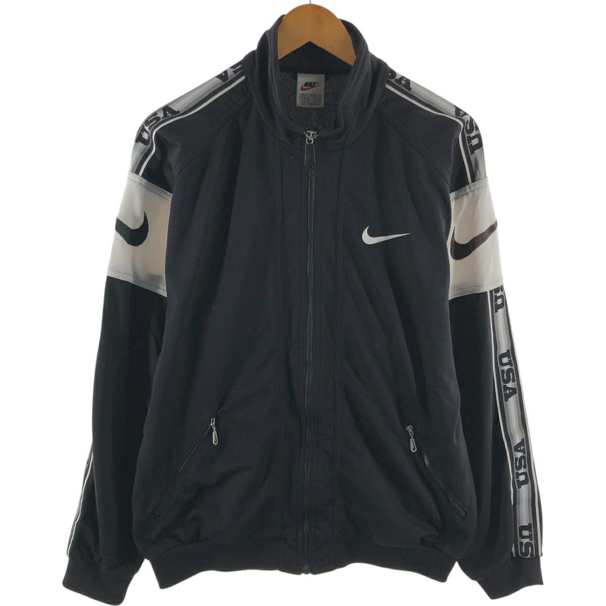 古着 90年代 ナイキ NIKE 銀タグ ジャージ トラックジャケット メンズL