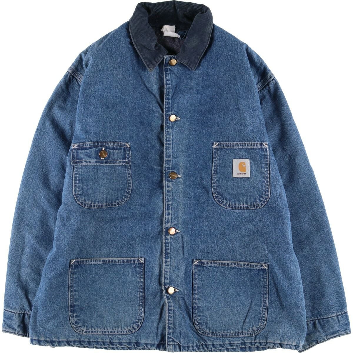 古着 カーハート Carhartt デニムカバーオール メンズXL相当