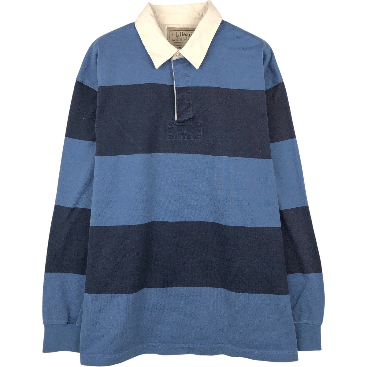 古着 AMERICAN LIVING ボーダー柄 長袖 ラガーシャツ メンズM