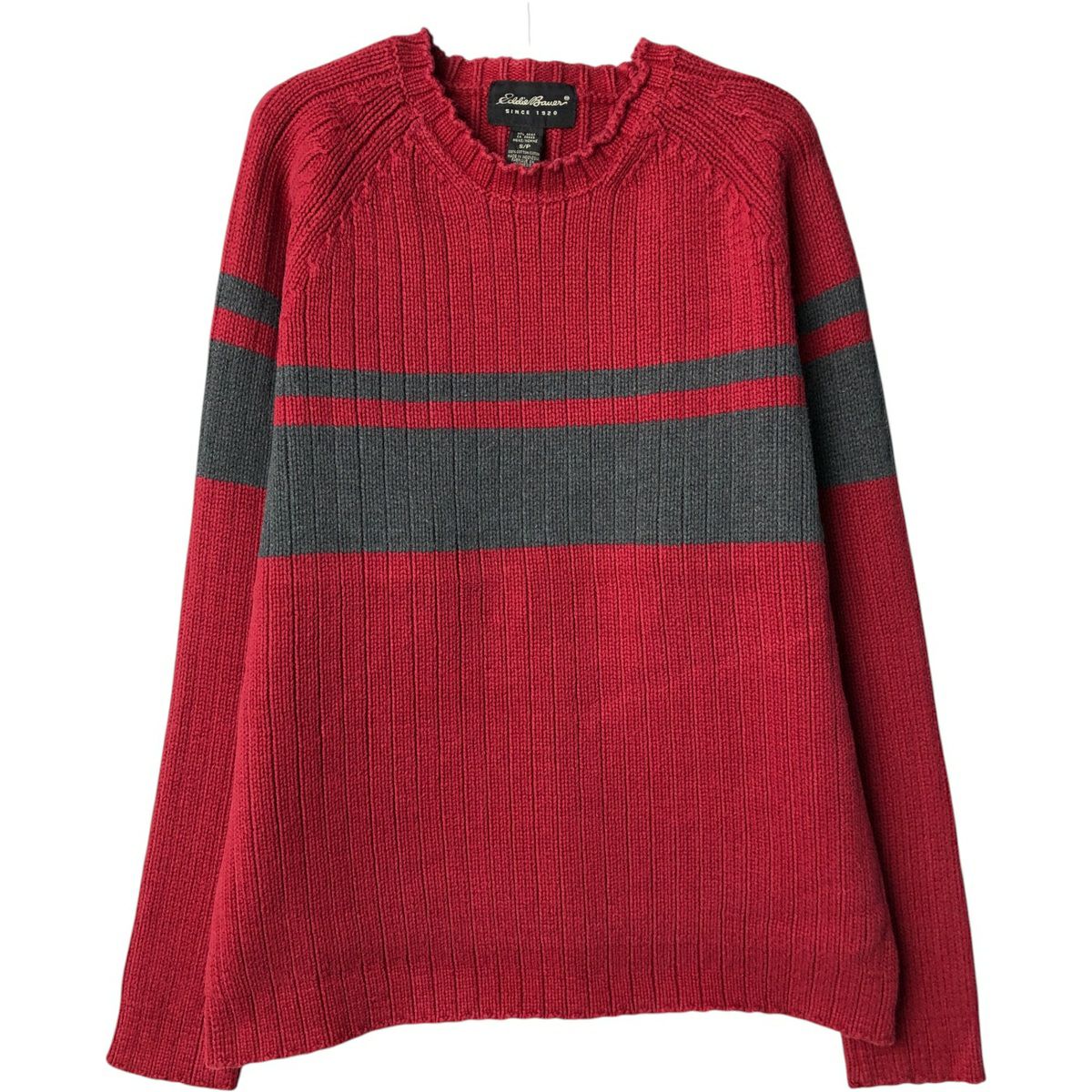 古着 エディーバウアー Eddie Bauer Vネック コットンニットセーター