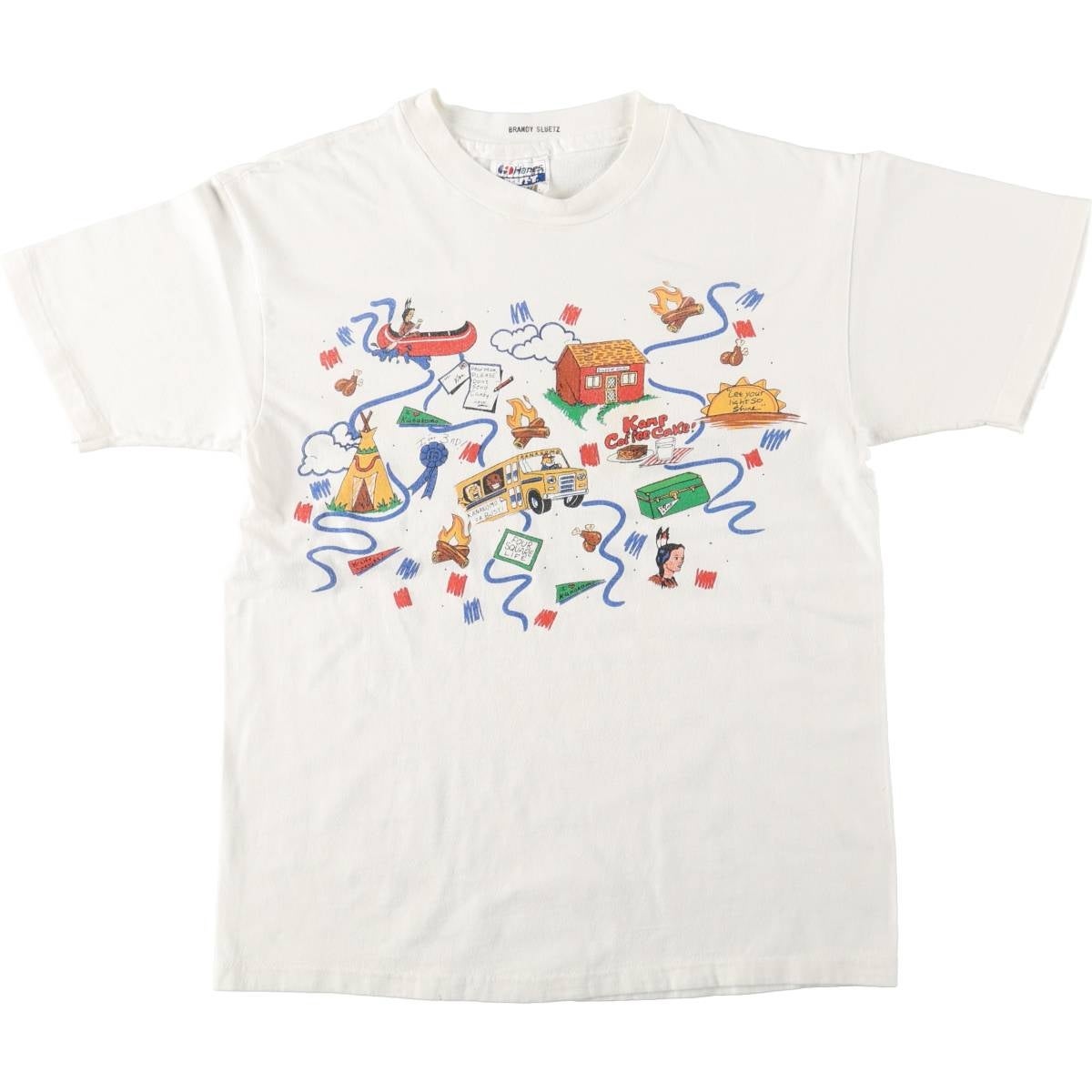 古着 90年代 ヘインズ Hanes BEEFY-T プリントTシャツ USA製 メンズM