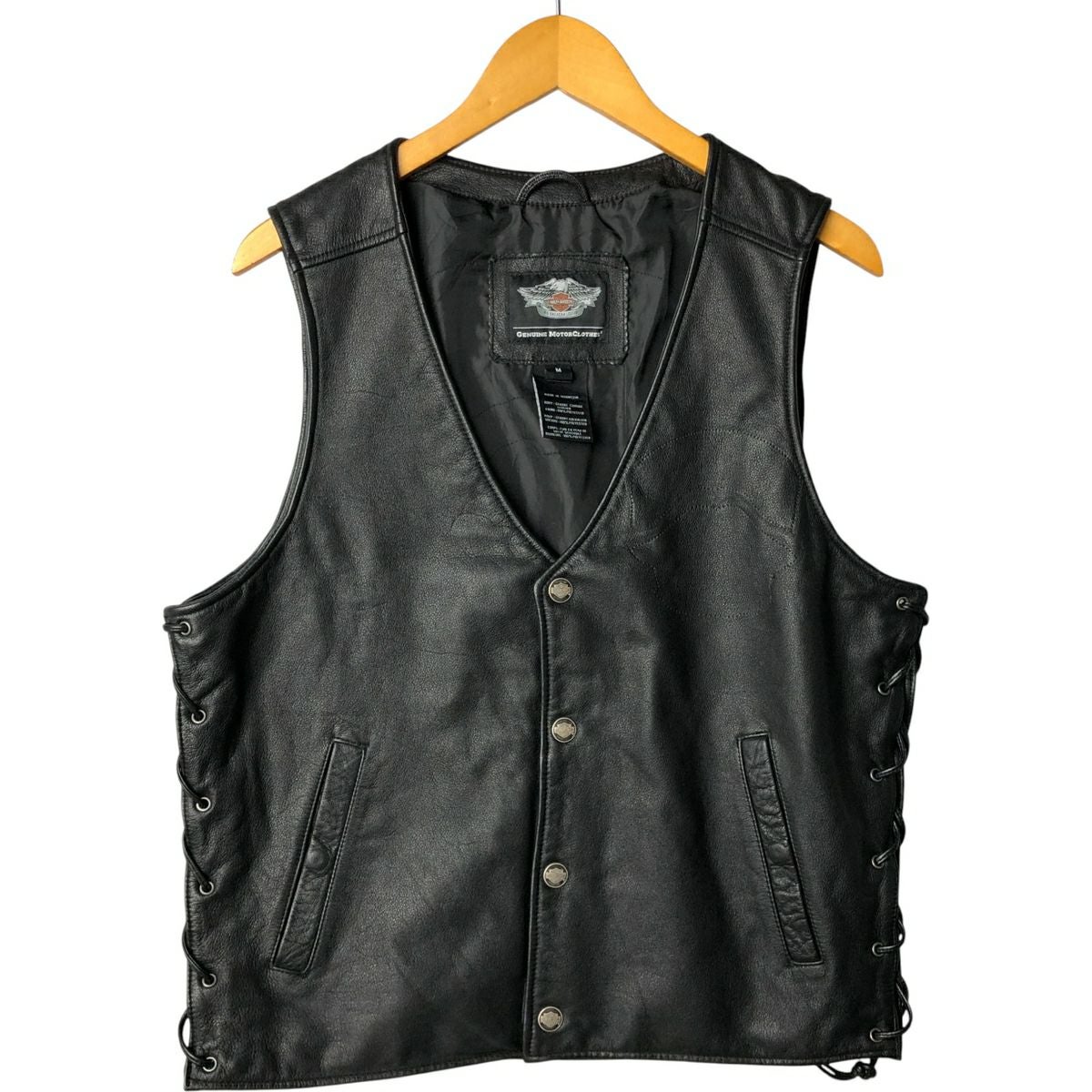 古着 ハーレーダビッドソン Harley-Davidson レースアップ レザー