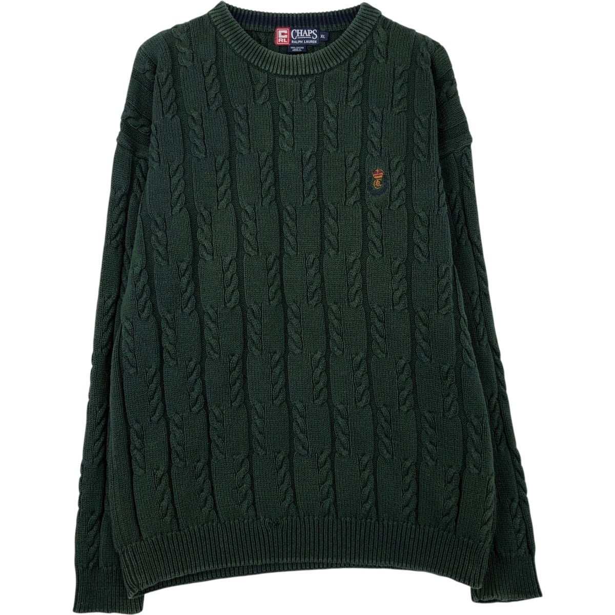 古着 ラルフローレン Ralph Lauren CHAPS チャップス ケーブル編み