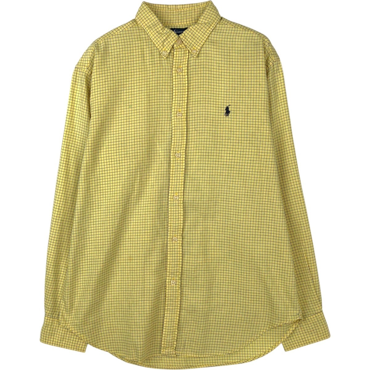 古着 ラルフローレン Ralph Lauren 長袖 ボタンダウンチェックシャツ