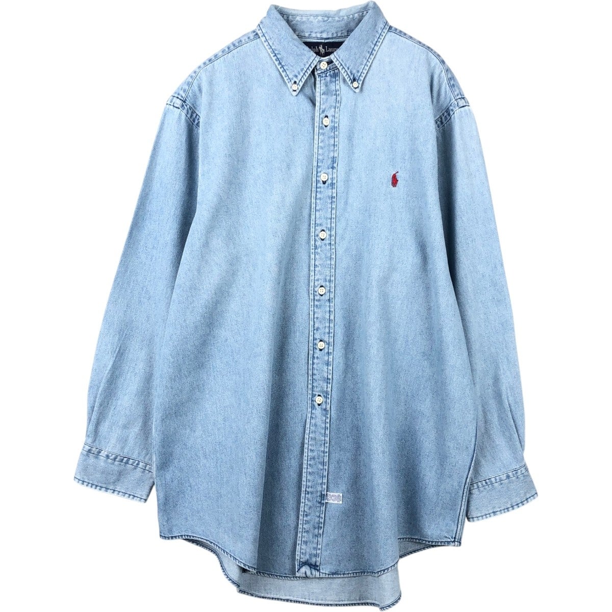 古着 ラルフローレン Ralph Lauren 長袖 ボタンダウンデニムシャツ