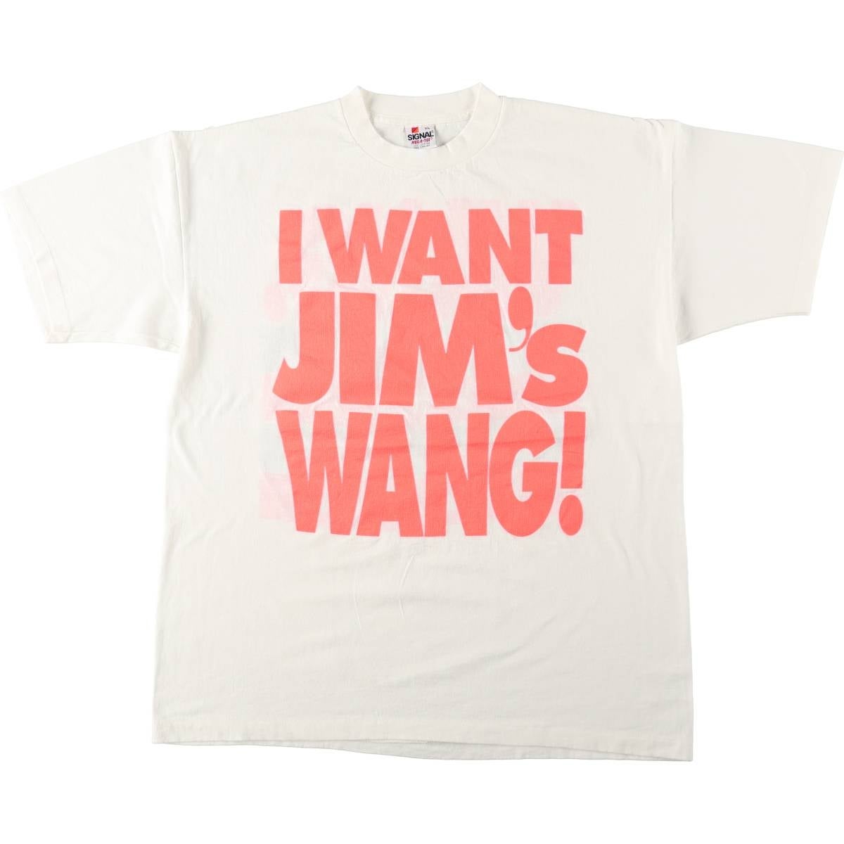 古着 90年代 SIGNAL MEGA-TEE メッセージプリントTシャツ USA製 メンズ