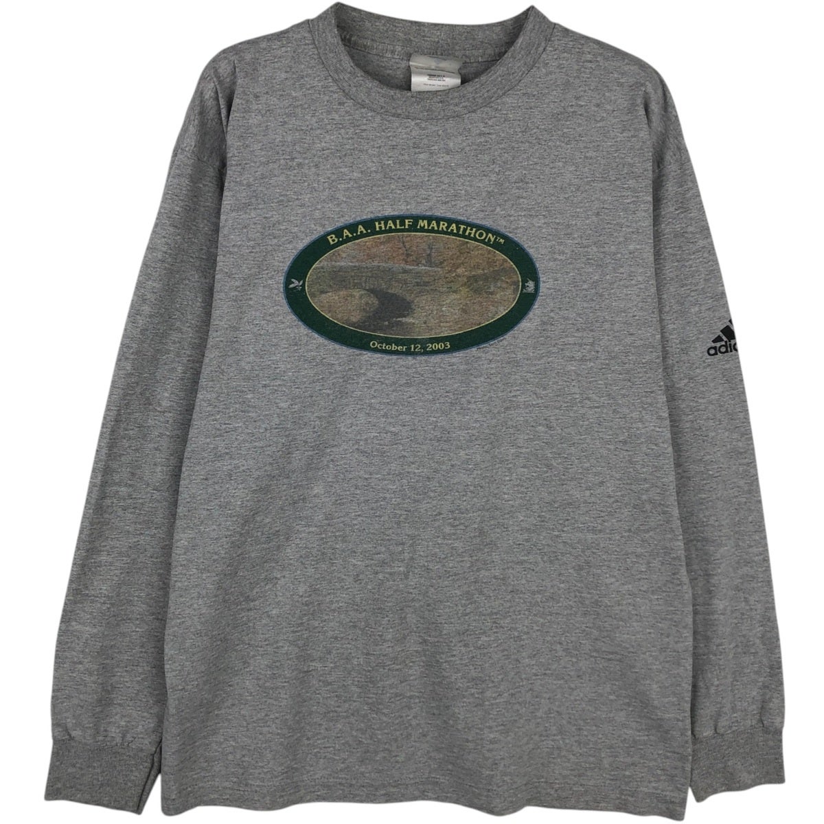 古着 00年代 アディダス adidas ロングTシャツ ロンT USA製 メンズM
