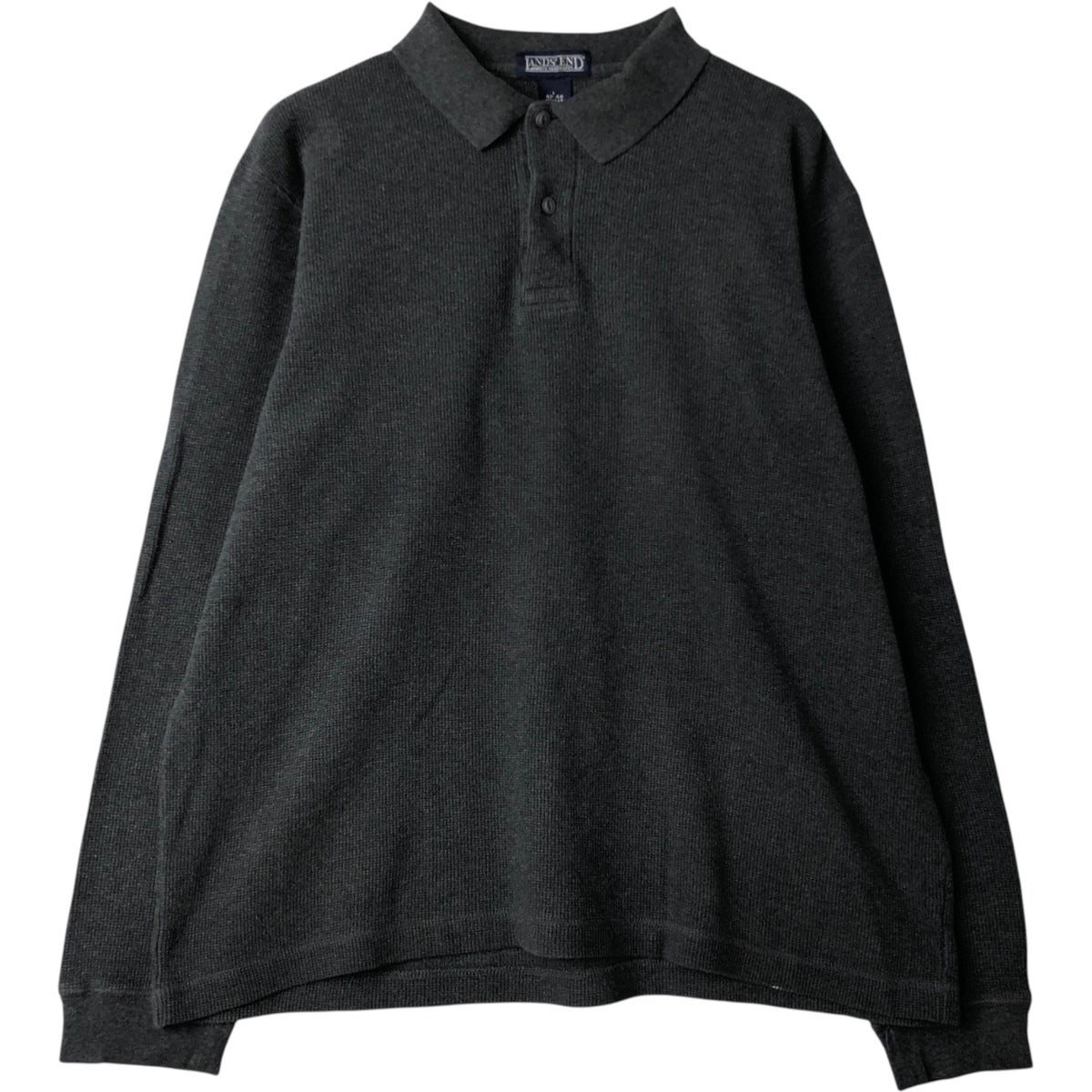 古着 ランズエンド LANDS END ヘンリーネック コットンニットセーター