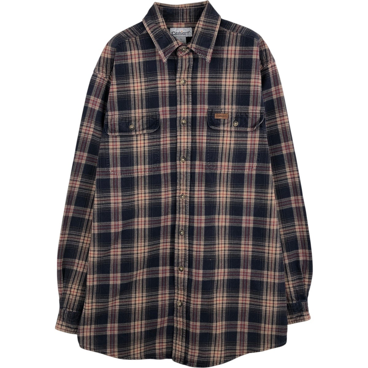 古着 90年代 カーハート Carhartt オンブレチェック 長袖 フランネル