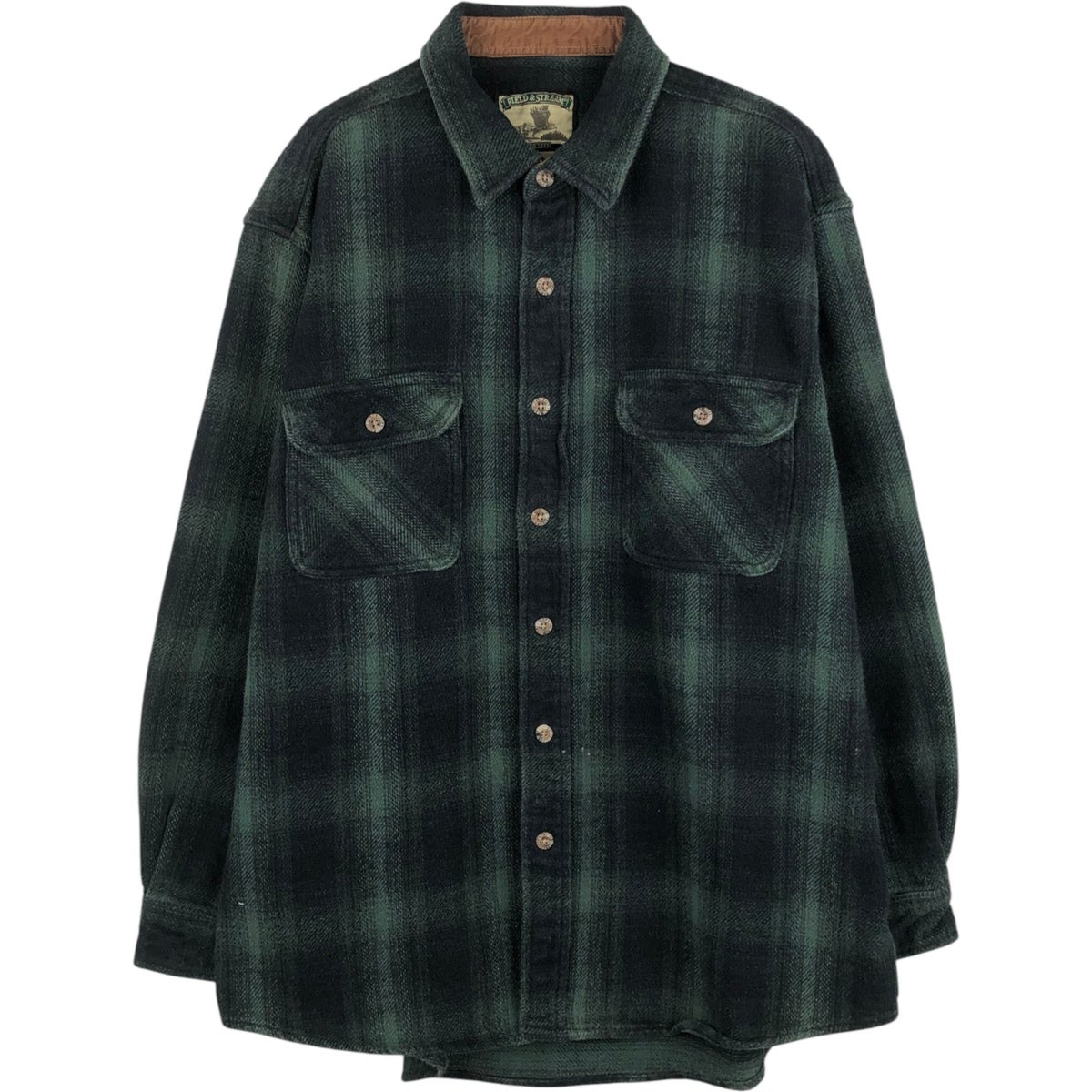 古着 フィールドアンドストリーム FIELD&STREAM オンブレチェック 長袖