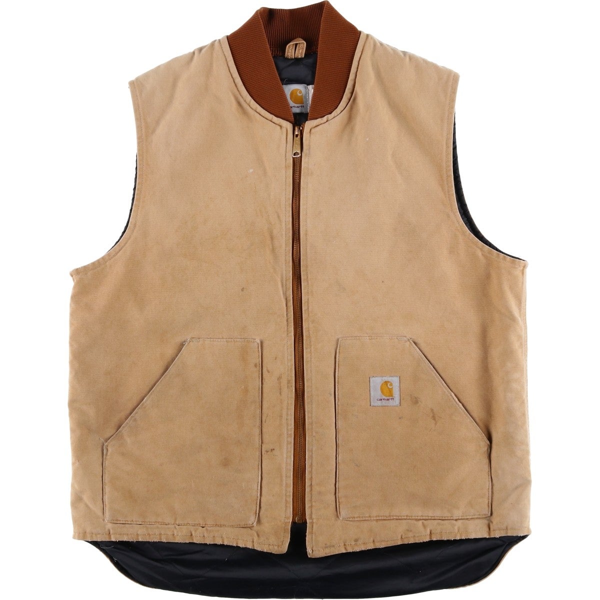 古着 カーハート Carhartt クラシックベスト 中綿入り ダックベスト