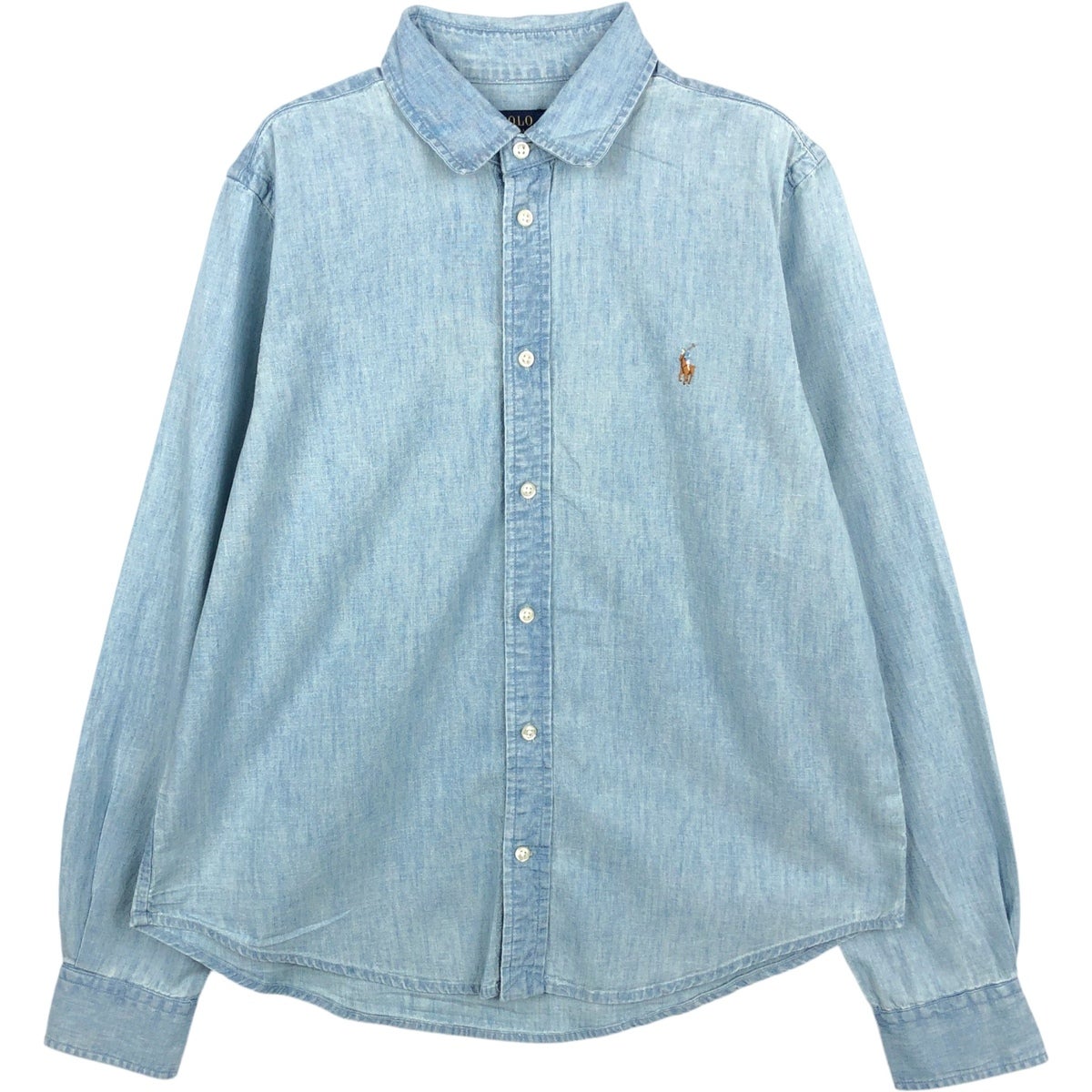 古着　RRL シャンブレーシャツ　長袖　m ラルフローレン 古着 ラルフローレン Ralph Lauren POLO RALPH LAUREN 長袖