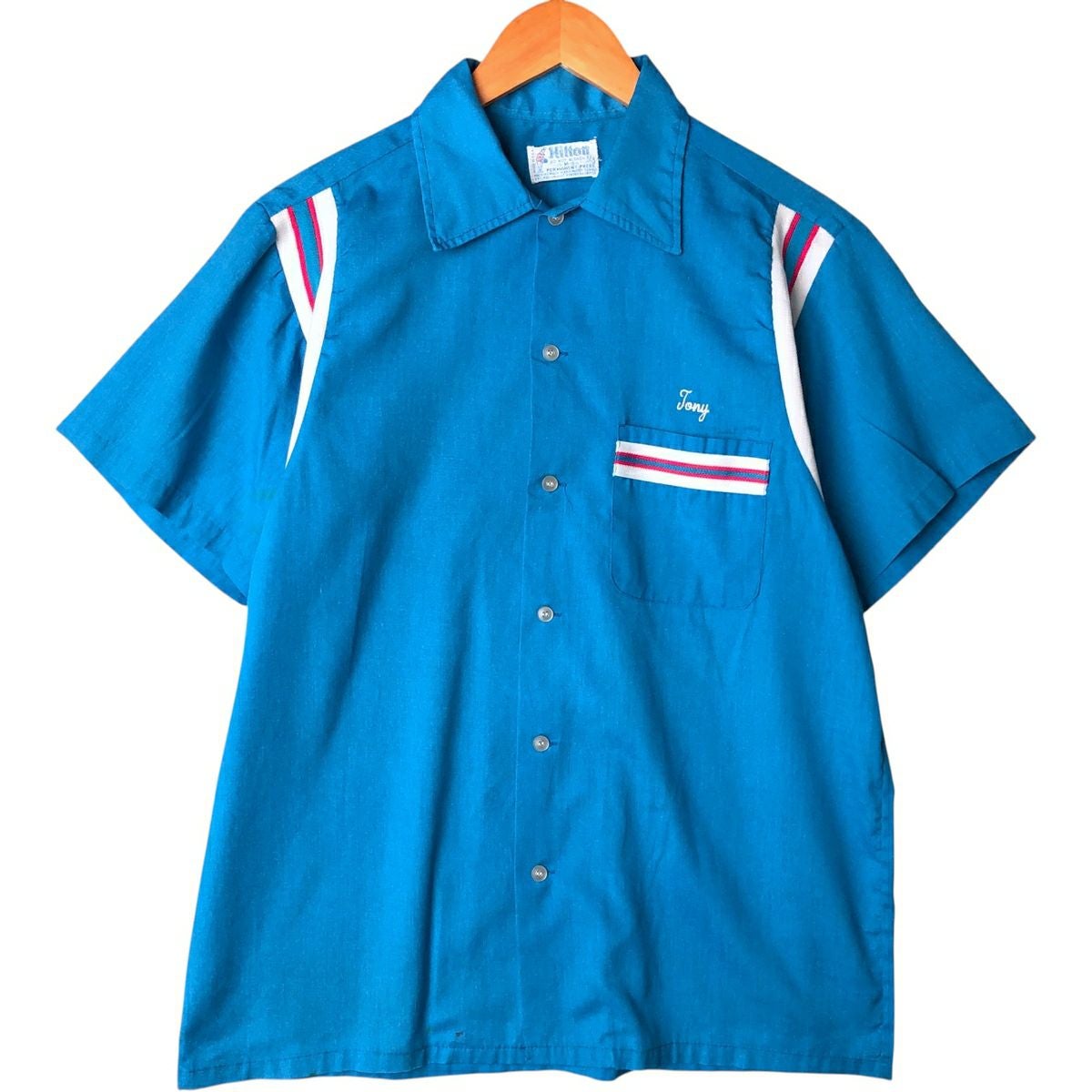 古着 70年代 ナットナスト NAT NAST ワイドカラー ボウリングシャツ