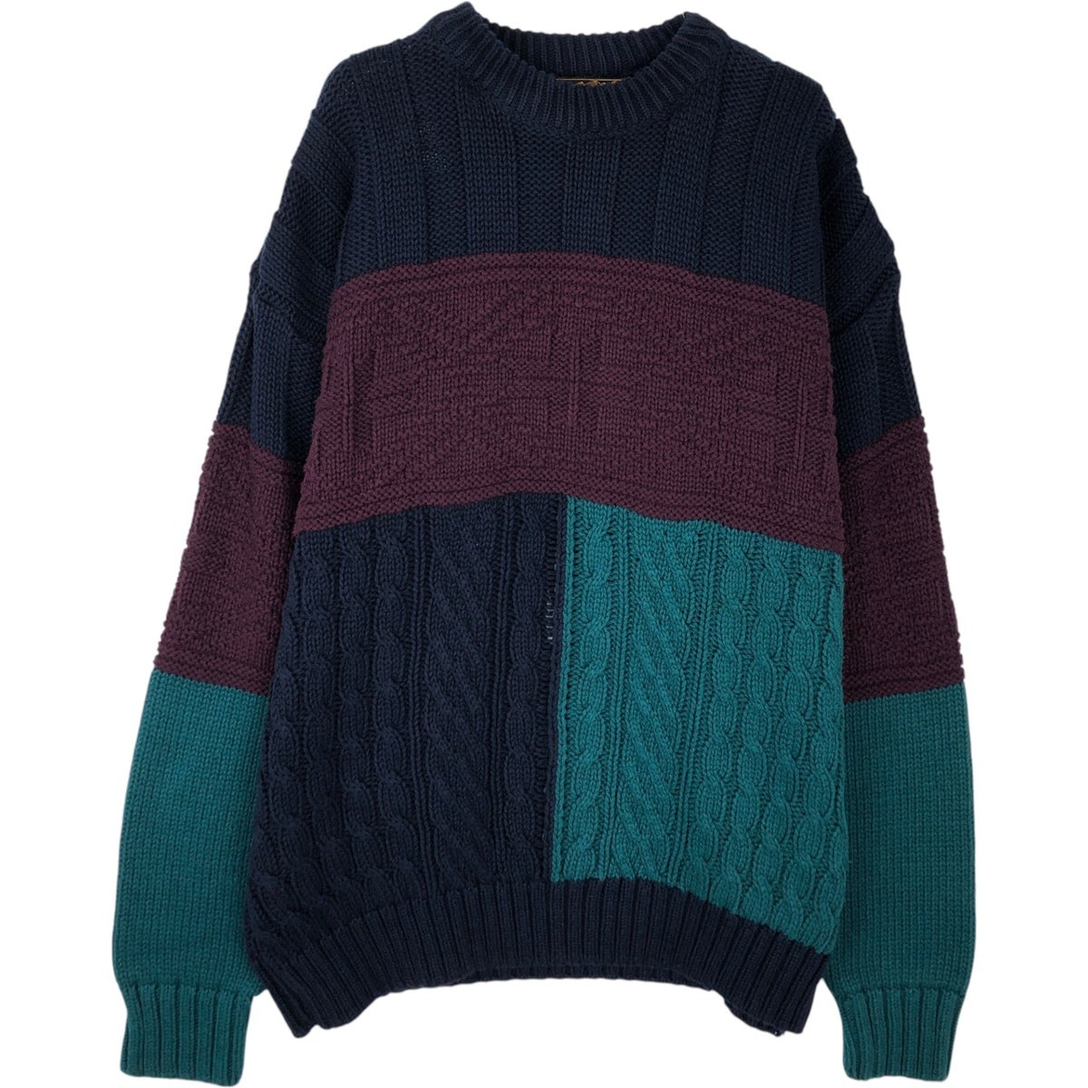 古着 90年代 エディーバウアー Eddie Bauer リブ編み コットンニット