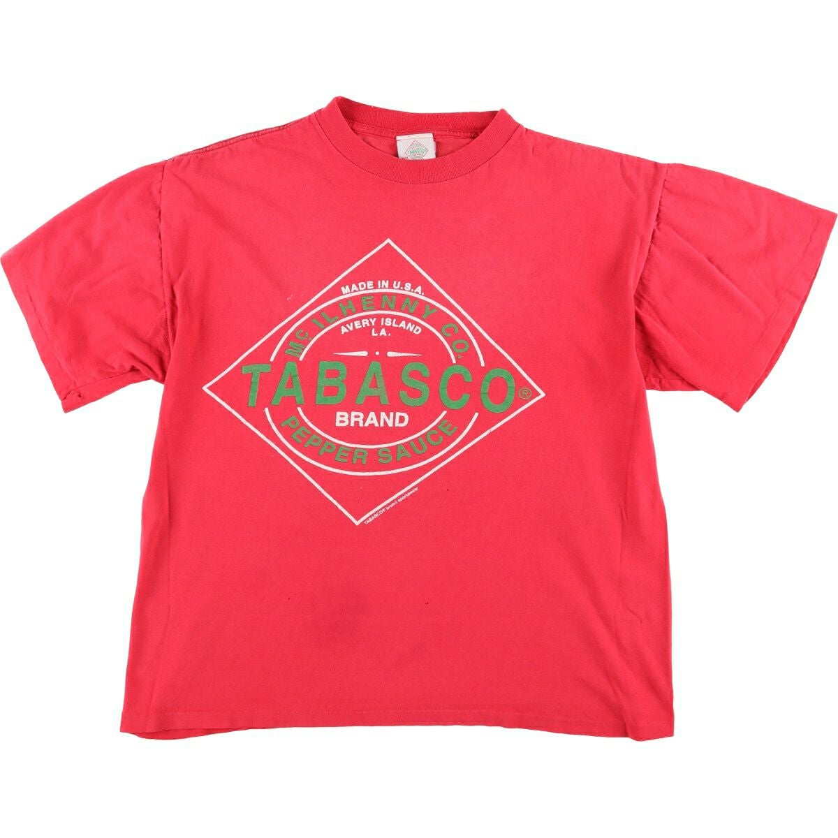 古着 90年代 タバスコ TABASCO アドバタイジングTシャツ USA製 メンズM