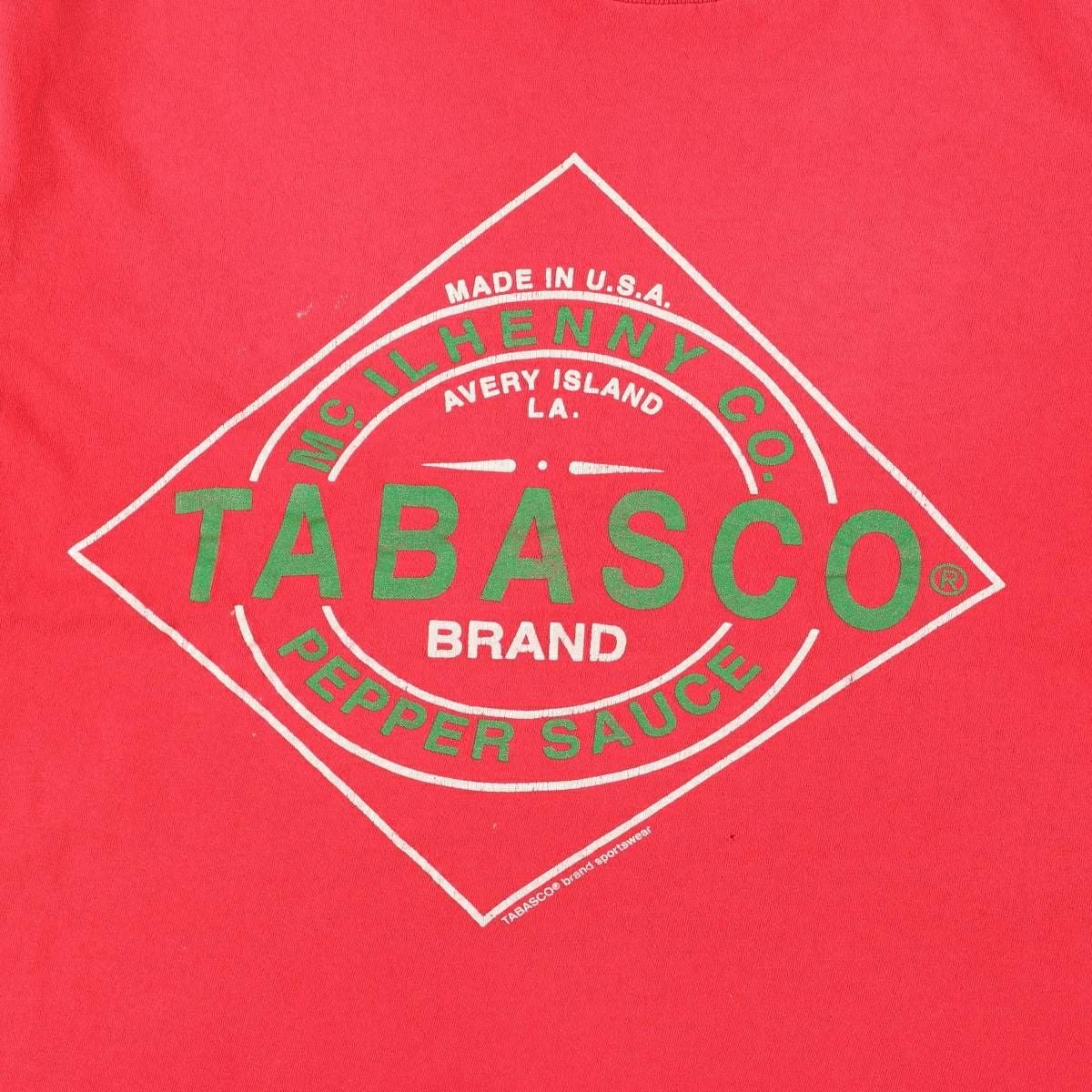 古着 90年代 タバスコ TABASCO アドバタイジングTシャツ USA製 メンズM