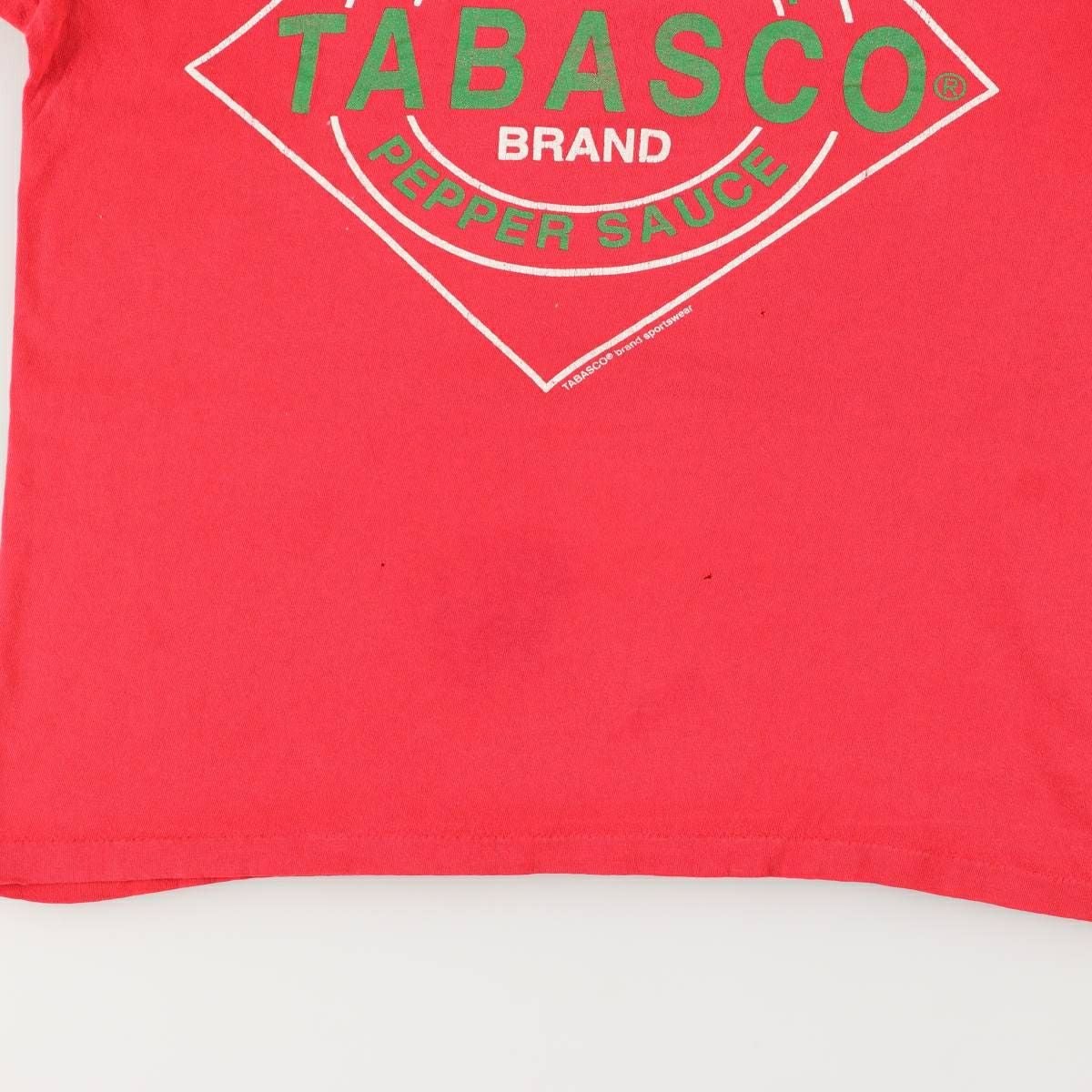 ユ*タ様 一点物 90s Tabasco タバスコ T シャツ フェード USA 古着 90年代 タバスコ TABASCO アドバタイジングTシャツ USA製 メンズM