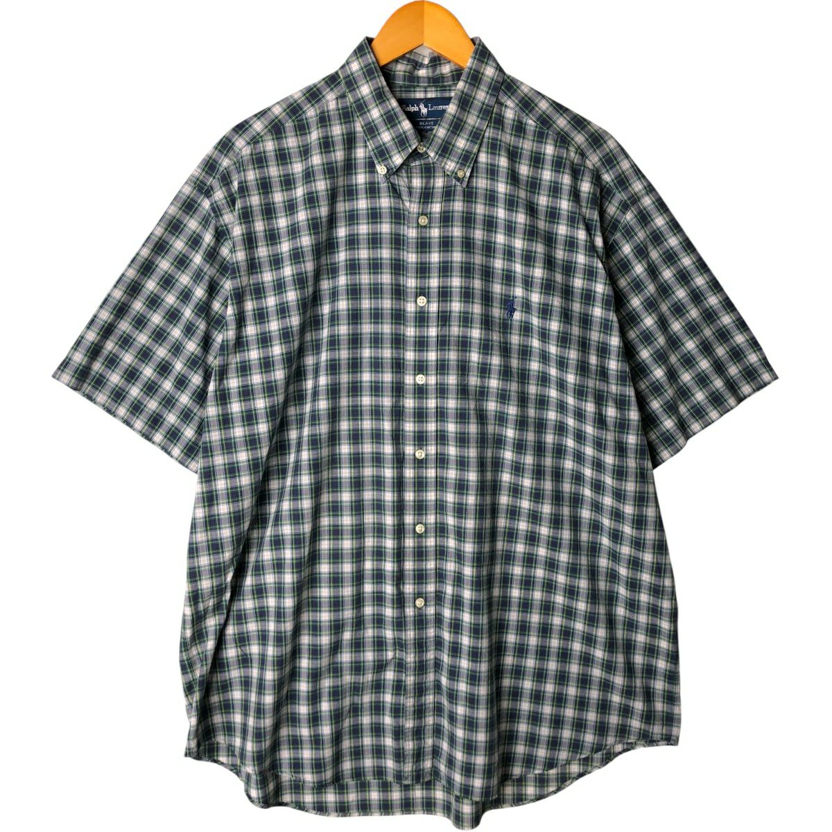 古着 ラルフローレン Ralph Lauren BLAIRE 半袖 ボタンダウン チェック