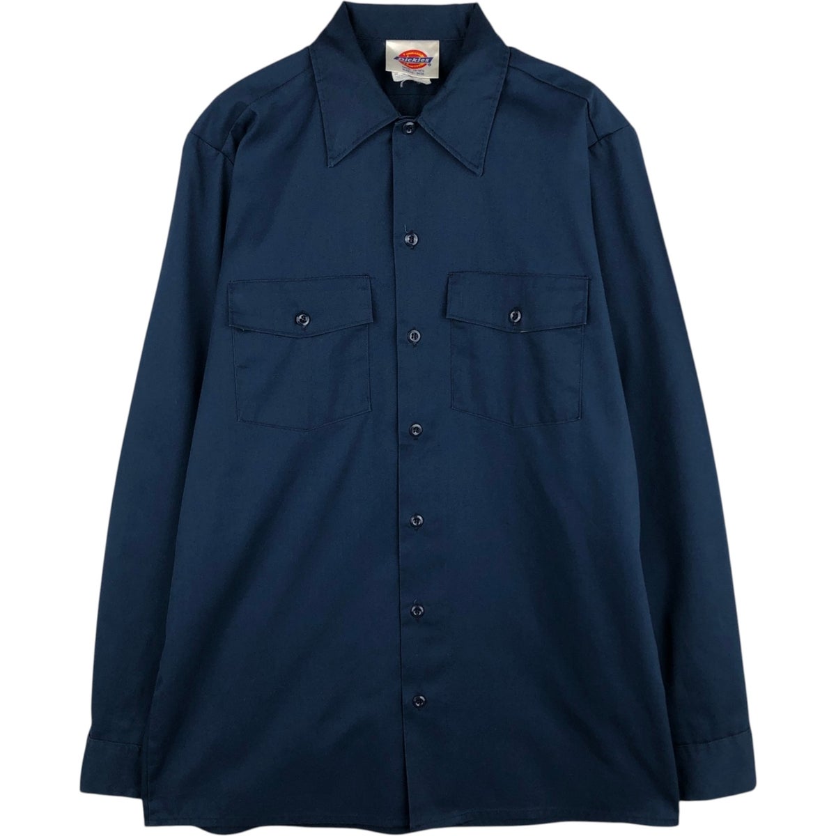 古着 90年代 ディッキーズ Dickies 半袖 シャンブレーシャツ ボックス
