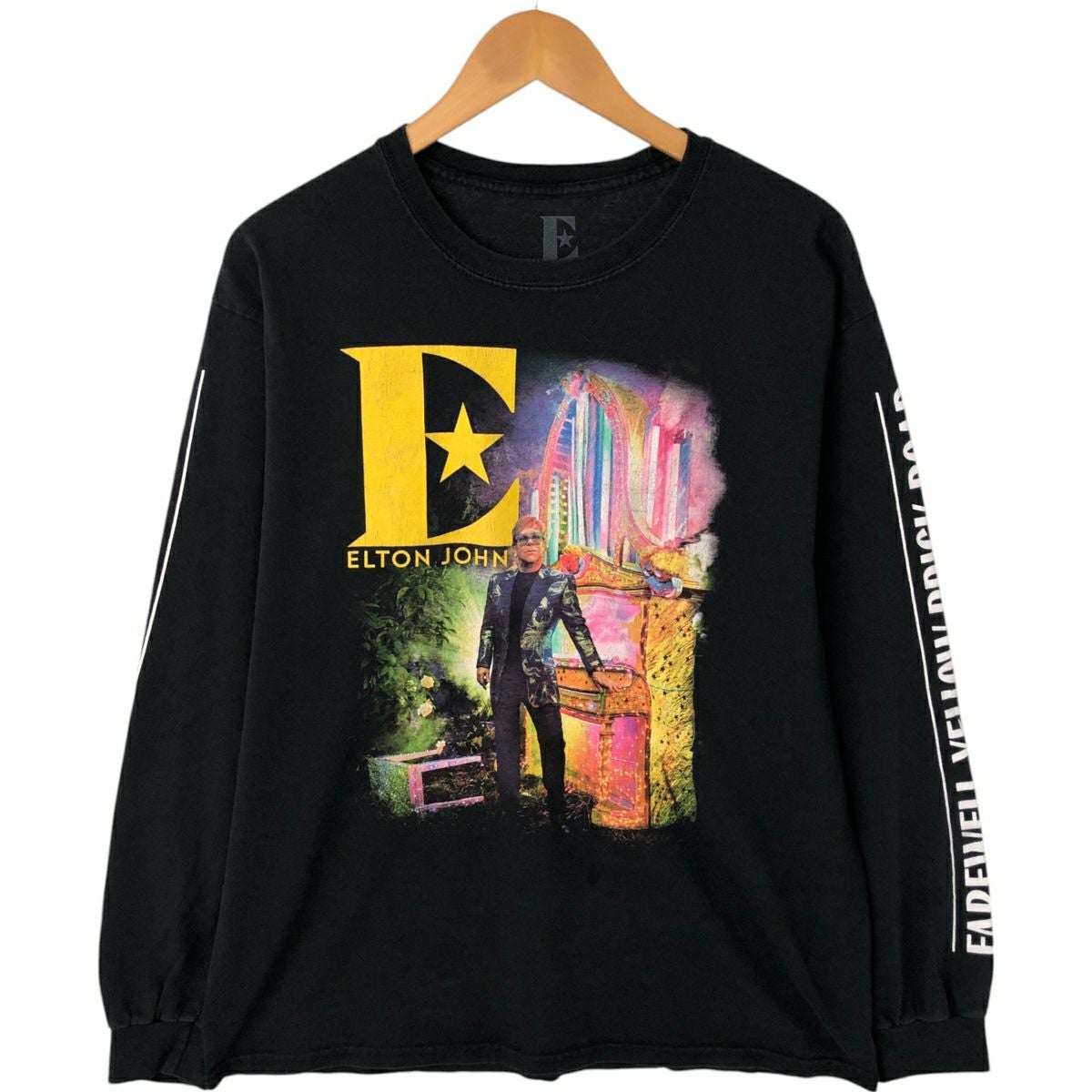 バンドT シャツエルトンジョン1997年ライブツアー　サイズM PolyGram 古着 ELTON JOHN エルトンジョン ロンT バンドTシャツ バンT メンズL