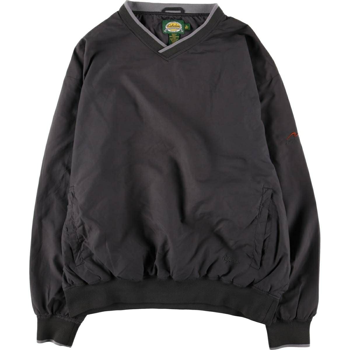 古着 90～00年代 カベラス Cabelas チェック柄 Vネック ナイロンプル