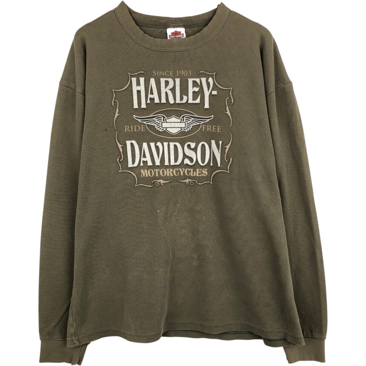 古着 Harley-Davidson ハーレーダビッドソン サーマルロンT ハニカム