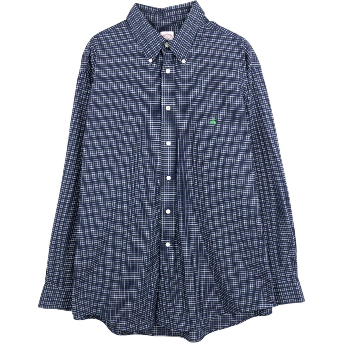 70s USA製 6ボタン Brooks Brothers 長袖シャツ チェック 古着 ブルックスブラザーズ Brooks Brothers 346 長袖 ボタンダウン