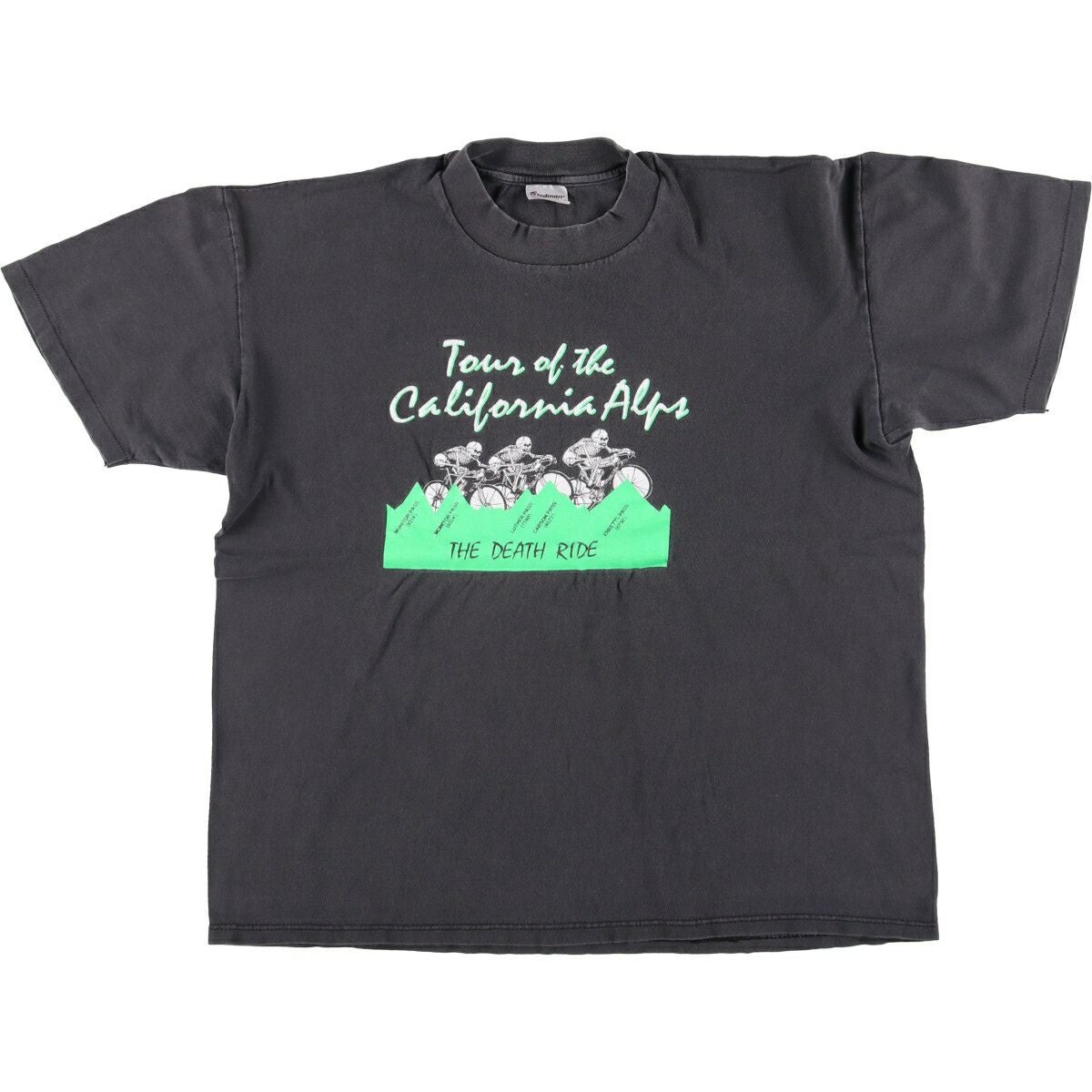 70s ビンテージ スカル総柄Tシャツ/40s50s ハーレー ヌード エロ