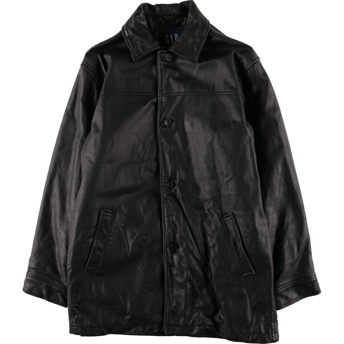 古着 00年代 ギャップ GAP 中綿入り レザーカーコート メンズM相当