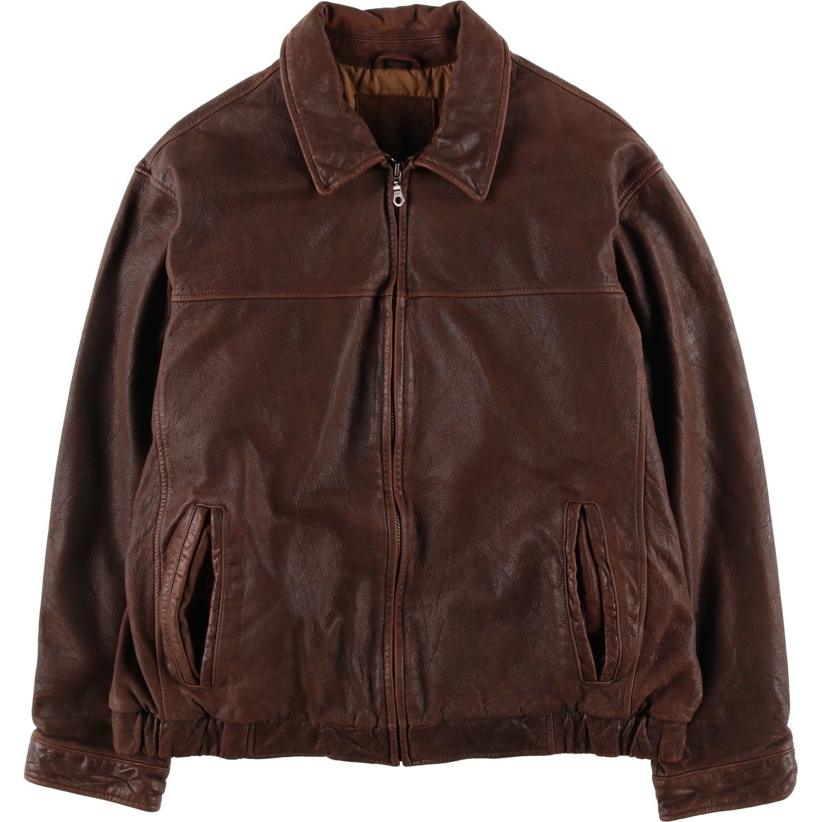 古着 ドッカーズ DOCKERS スイングトップタイプ 中綿入り レザーブルゾン メンズXL相当/eaa625112 古着 ドッカーズ DOCKERS スイングトップタイプ 中綿入り レザー