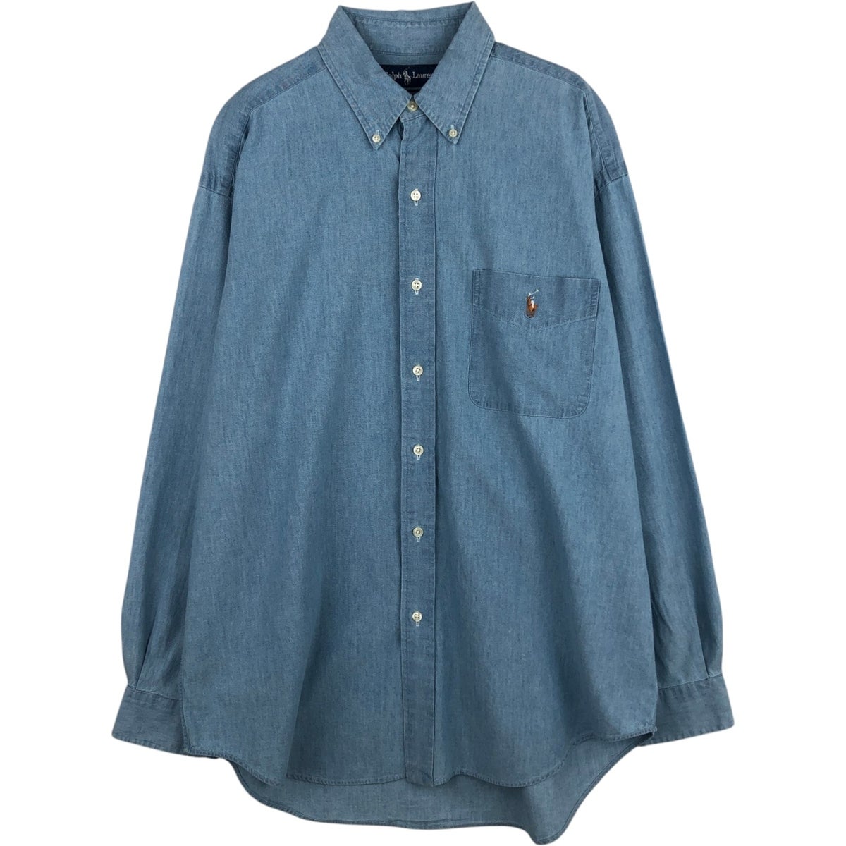 古着 ラルフローレン Ralph Lauren BIG SHIRT 長袖 ボタンダウン