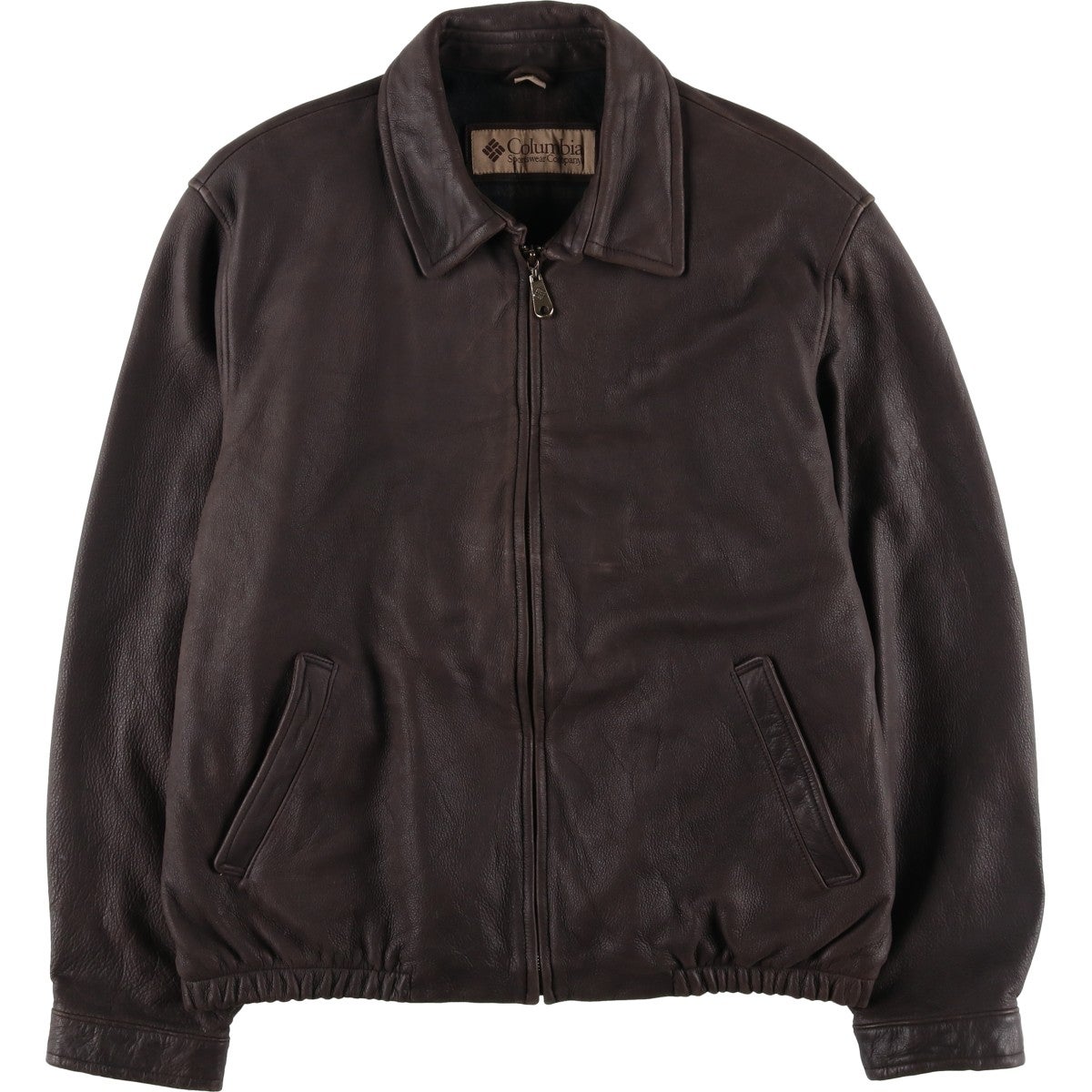 古着 コロンビア Columbia スイングトップタイプ レザーブルゾン